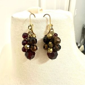 Iridescent crustal drop earrings